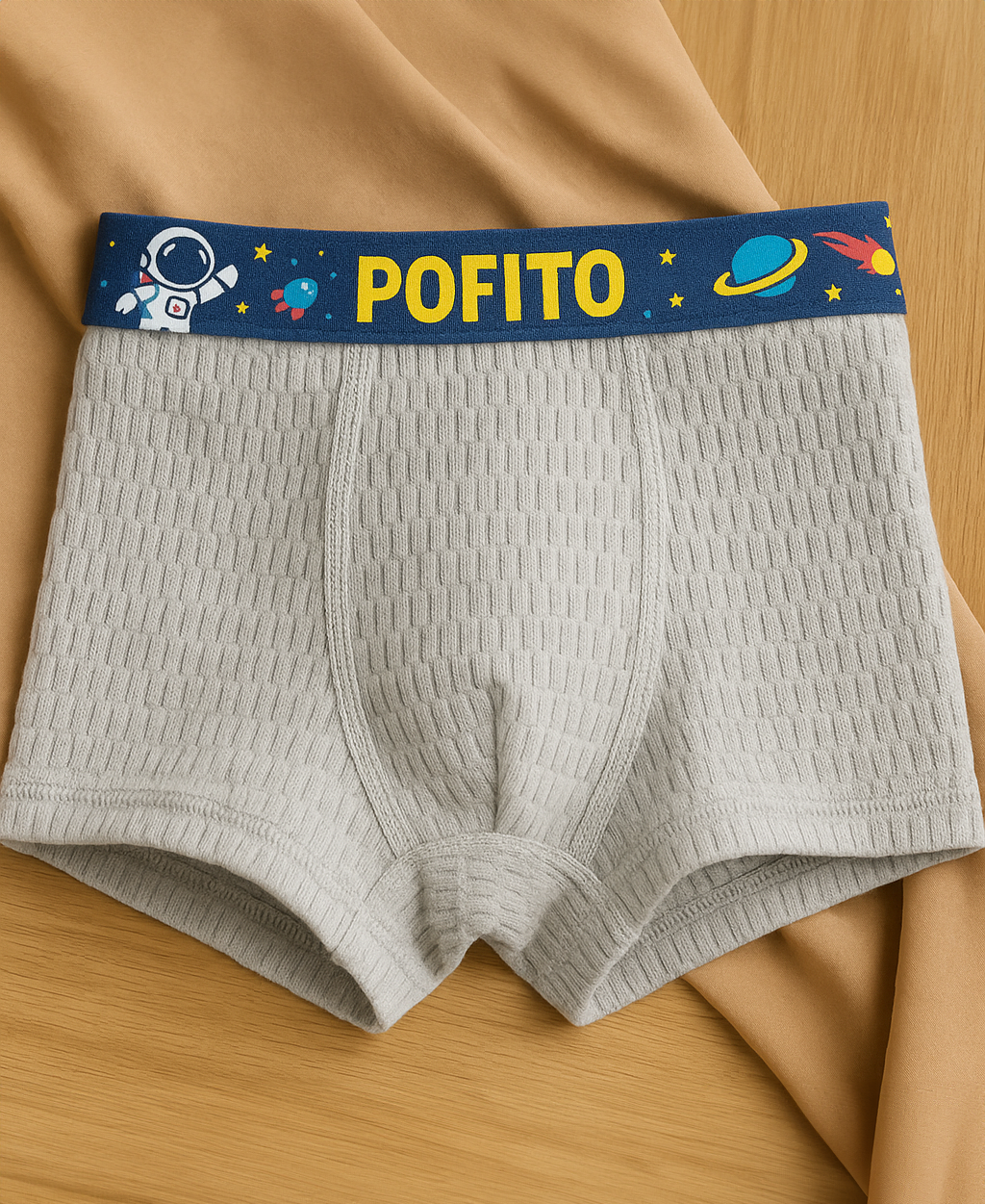 Pofito® Antibakteriyel saf pamuklu çocuk boxer