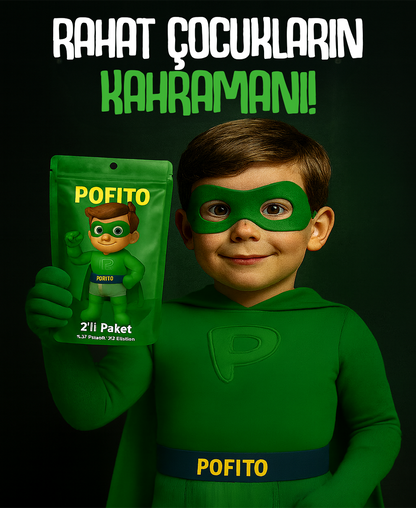 Pofito® Antibakteriyel saf pamuklu çocuk boxer